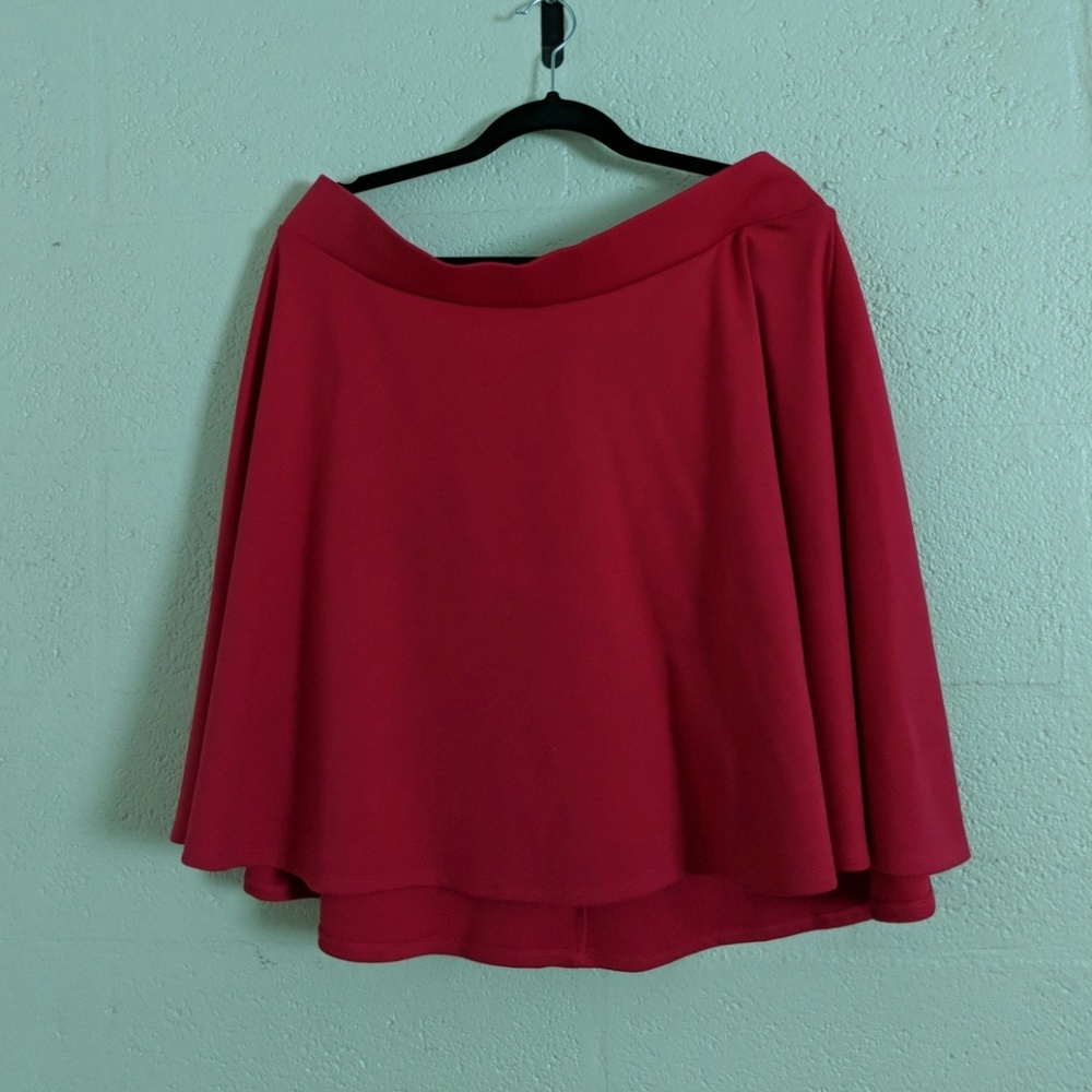 Red skater skirt